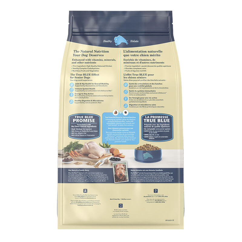 Blue Buffalo, Senior - Life Protection - Chicken & Brown Rice - Dry Dog Food image number null